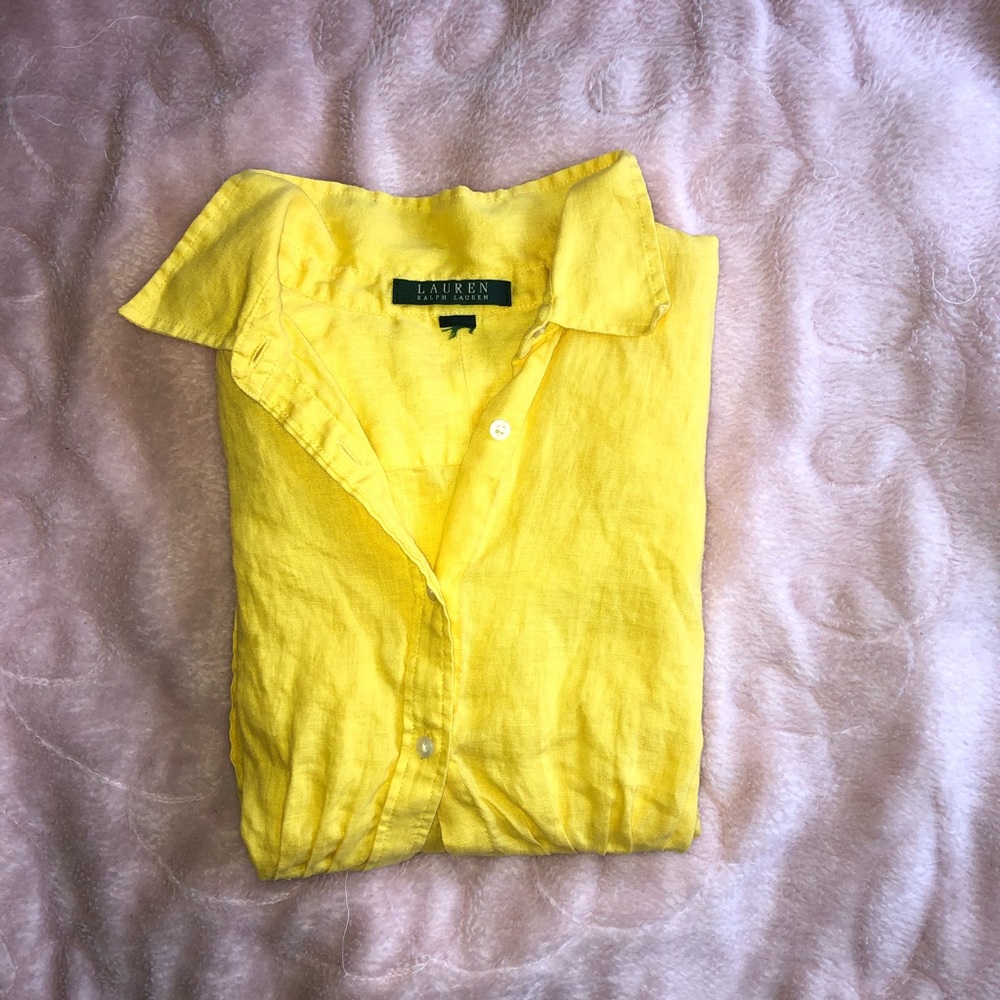 Vintage ralph lauren yellow polo
